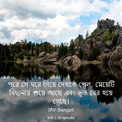 Picture 03 - মার্ক 7:30 BENIRV - পরে সে ঘরে গিয়ে - Bible Verse Picture