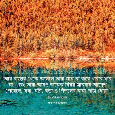 Picture 03 - মার্ক 7:4 BENIRV - আর বাজার থেকে আসলে - Bible Verse Picture