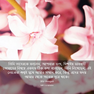 Picture 03 - মার্ক 7:6 BENIRV - তিনি তাদেরকে - Bible Verse Picture