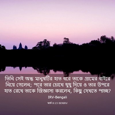 Picture 03 - মার্ক 8:23 BENIRV - তিনি সেই অন্ধ - Bible Verse Picture