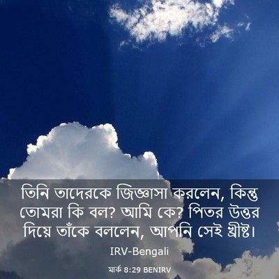 Picture 03 - মার্ক 8:29 BENIRV - তিনি তাদেরকে - Bible Verse Picture