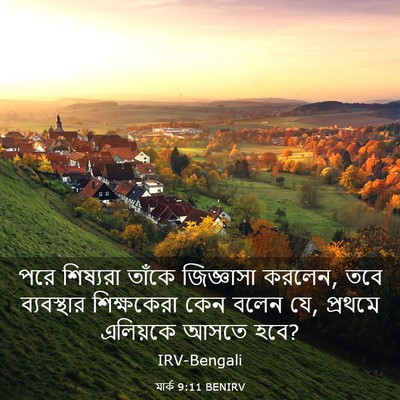 Picture 03 - মার্ক 9:11 BENIRV - পরে শিষ্যরা তাঁকে - Bible Verse Picture