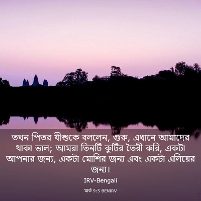 Picture 03 - মার্ক 9:5 BENIRV - তখন পিতর যীশুকে - Bible Verse Picture