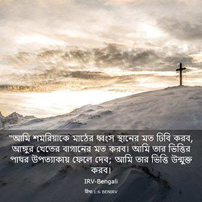 Picture 03 - মীখা 1:6 BENIRV - “আমি শমরিয়াকে - Bible Verse Picture