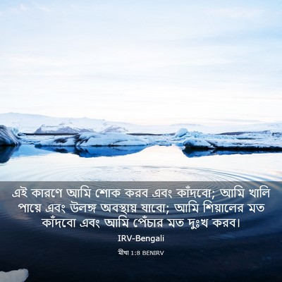 Picture 03 - মীখা 1:8 BENIRV - এই কারণে আমি শোক - Bible Verse Picture