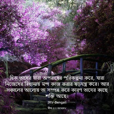 Picture 03 - মীখা 2:1 BENIRV - ধিক তাদের যারা - Bible Verse Picture