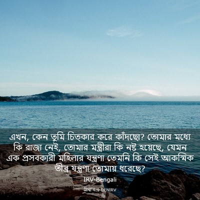 Picture 03 - মীখা 4:9 BENIRV - এখন, কেন তুমি - Bible Verse Picture