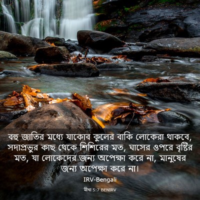 Picture 03 - মীখা 5:7 BENIRV - বহু জাতির মধ্যে - Bible Verse Picture