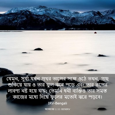 Picture 03 - যাকোবের 1:11 BENIRV - যেমন, সূর্য্য যখন - Bible Verse Picture