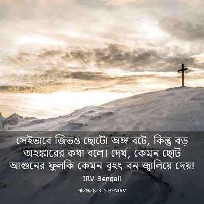 Picture 03 - যাকোবের 3:5 BENIRV - সেইভাবে জিভও ছোটো - Bible Verse Picture