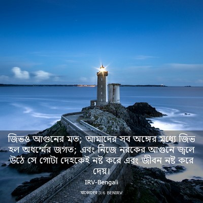 Picture 03 - যাকোবের 3:6 BENIRV - জিভও আগুনের মত; - Bible Verse Picture