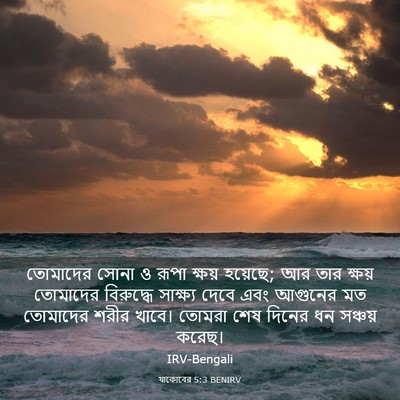 Picture 03 - যাকোবের 5:3 BENIRV - তোমাদের সোনা ও - Bible Verse Picture