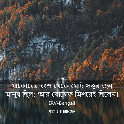 Picture 03 - যাত্ৰা 1:5 BENIRV - যাকোবের বংশ থেকে - Bible Verse Picture