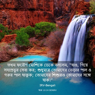 Picture 03 - যাত্ৰা 10:24 BENIRV - তখন ফরৌণ মোশিকে - Bible Verse Picture