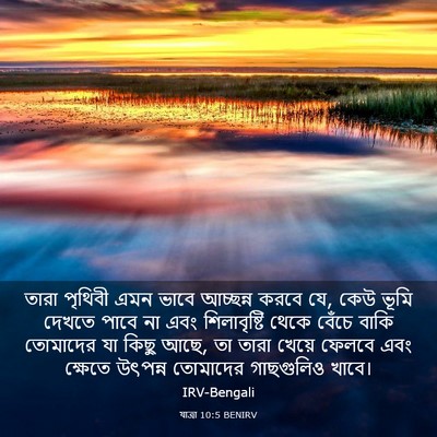 Picture 03 - যাত্ৰা 10:5 BENIRV - তারা পৃথিবী এমন - Bible Verse Picture