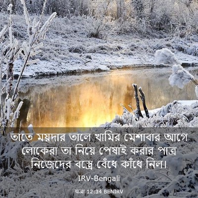 Picture 03 - যাত্ৰা 12:34 BENIRV - তাতে ময়দার তালে - Bible Verse Picture