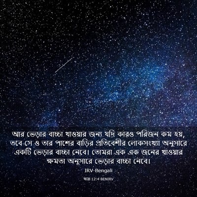 Picture 03 - যাত্ৰা 12:4 BENIRV - আর ভেড়ার বাচ্চা - Bible Verse Picture