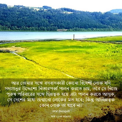 Picture 03 - যাত্ৰা 12:48 BENIRV - আর তোমার সঙ্গে - Bible Verse Picture