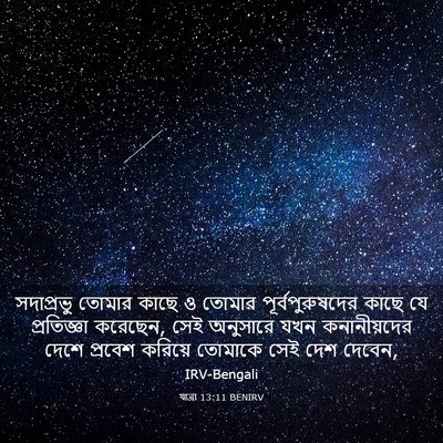Picture 03 - যাত্ৰা 13:11 BENIRV - সদাপ্রভু তোমার - Bible Verse Picture