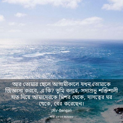 Picture 03 - যাত্ৰা 13:14 BENIRV - আর তোমার ছেলে - Bible Verse Picture