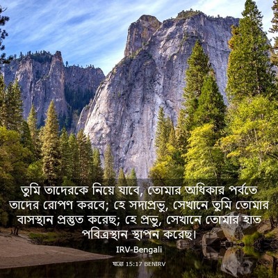 Picture 03 - যাত্ৰা 15:17 BENIRV - তুমি তাদেরকে - Bible Verse Picture