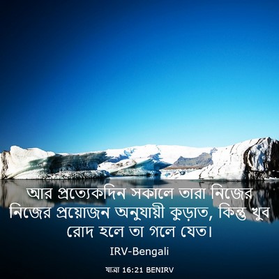 Picture 03 - যাত্ৰা 16:21 BENIRV - আর প্রত্যেকদিন - Bible Verse Picture
