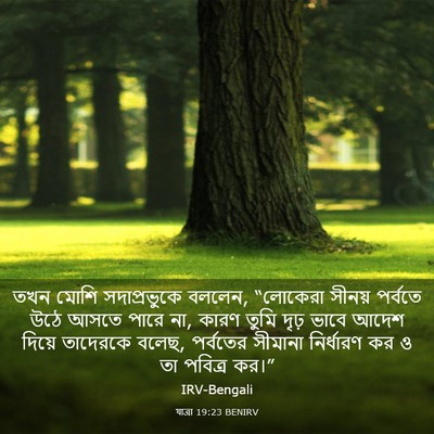 Picture 03 - যাত্ৰা 19:23 BENIRV - তখন মোশি - Bible Verse Picture
