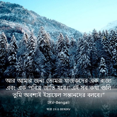 Picture 03 - যাত্ৰা 19:6 BENIRV - আর আমার জন্য তোমরা - Bible Verse Picture