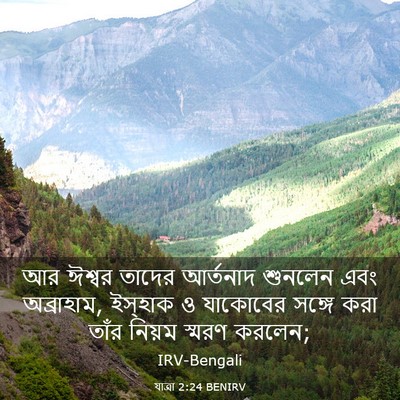 Picture 03 - যাত্ৰা 2:24 BENIRV - আর ঈশ্বর তাদের - Bible Verse Picture