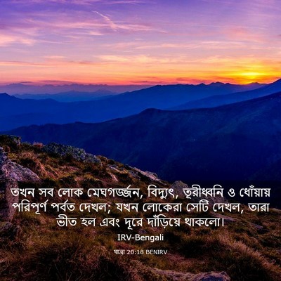 Picture 03 - যাত্ৰা 20:18 BENIRV - তখন সব লোক - Bible Verse Picture