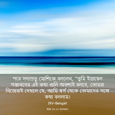 Picture 03 - যাত্ৰা 20:22 BENIRV - পরে সদাপ্রভু - Bible Verse Picture