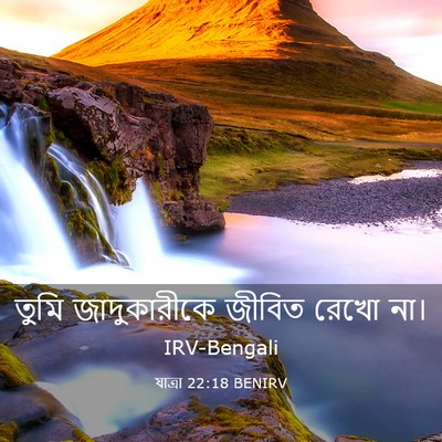 Picture 03 - যাত্ৰা 22:18 BENIRV - তুমি জাদুকারীকে - Bible Verse Picture