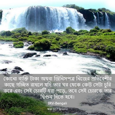 Picture 03 - যাত্ৰা 22:7 BENIRV - কোনো ব্যক্তি টাকা - Bible Verse Picture