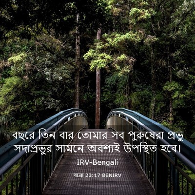 Picture 03 - যাত্ৰা 23:17 BENIRV - বছরে তিন বার তোমার - Bible Verse Picture