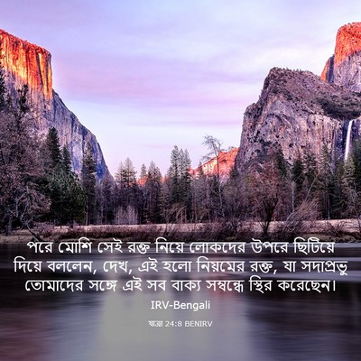 Picture 03 - যাত্ৰা 24:8 BENIRV - পরে মোশি সেই রক্ত - Bible Verse Picture