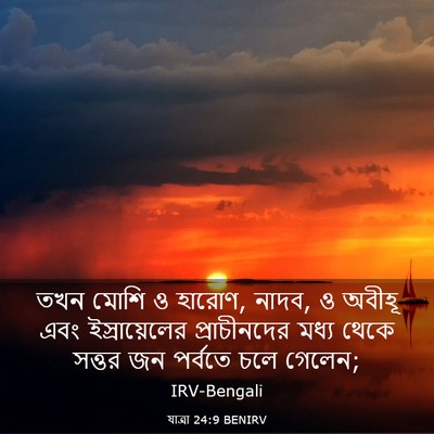 Picture 03 - যাত্ৰা 24:9 BENIRV - তখন মোশি ও হারোণ, - Bible Verse Picture