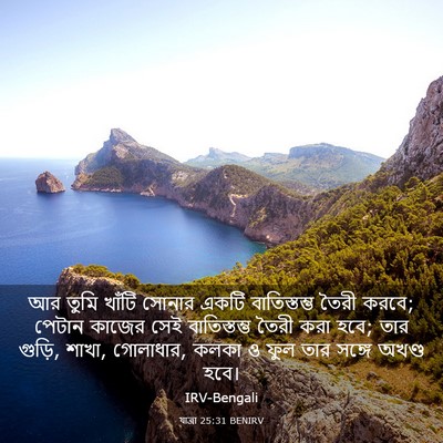 Picture 03 - যাত্ৰা 25:31 BENIRV - আর তুমি খাঁটি - Bible Verse Picture