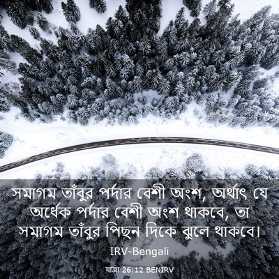 Picture 03 - যাত্ৰা 26:12 BENIRV - সমাগম তাঁবুর - Bible Verse Picture