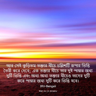 Picture 03 - যাত্ৰা 26:19 BENIRV - আর সেই কুড়িতম - Bible Verse Picture