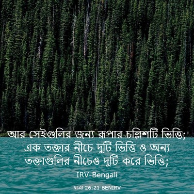 Picture 03 - যাত্ৰা 26:21 BENIRV - আর সেইগুলির জন্য - Bible Verse Picture