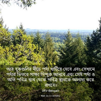 Picture 03 - যাত্ৰা 26:33 BENIRV - আর হূকগুলির নীচে - Bible Verse Picture