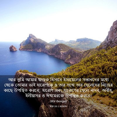 Picture 03 - যাত্ৰা 28:1 BENIRV - আর তুমি আমার যাজক - Bible Verse Picture