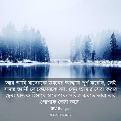 Picture 03 - যাত্ৰা 28:3 BENIRV - আর আমি যাদেরকে - Bible Verse Picture