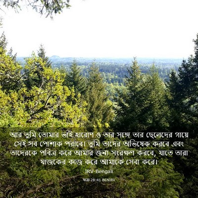 Picture 03 - যাত্ৰা 28:41 BENIRV - আর তুমি তোমার ভাই - Bible Verse Picture
