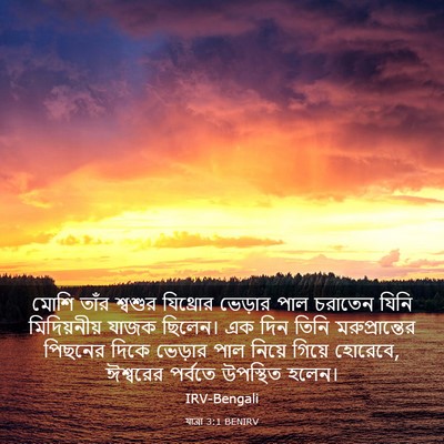 Picture 03 - যাত্ৰা 3:1 BENIRV - মোশি তাঁর শ্বশুর - Bible Verse Picture