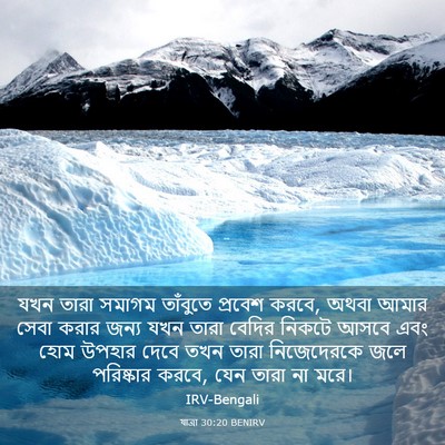 Picture 03 - যাত্ৰা 30:20 BENIRV - যখন তারা সমাগম - Bible Verse Picture