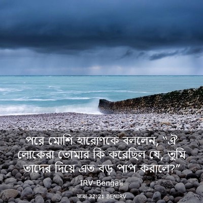 Picture 03 - যাত্ৰা 32:21 BENIRV - পরে মোশি হারোণকে - Bible Verse Picture