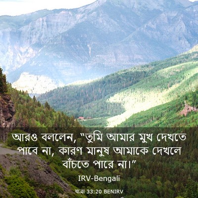 Picture 03 - যাত্ৰা 33:20 BENIRV - আরও বললেন, “তুমি - Bible Verse Picture
