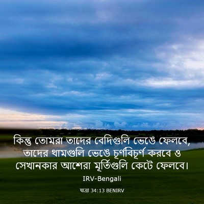 Picture 03 - যাত্ৰা 34:13 BENIRV - কিন্তু তোমরা - Bible Verse Picture