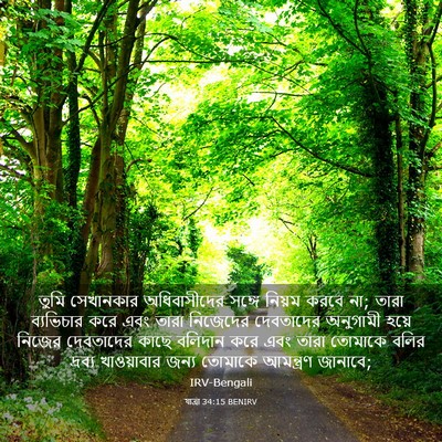 Picture 03 - যাত্ৰা 34:15 BENIRV - তুমি সেখানকার - Bible Verse Picture